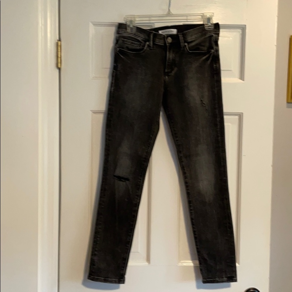 Banana republic distressed black jeans